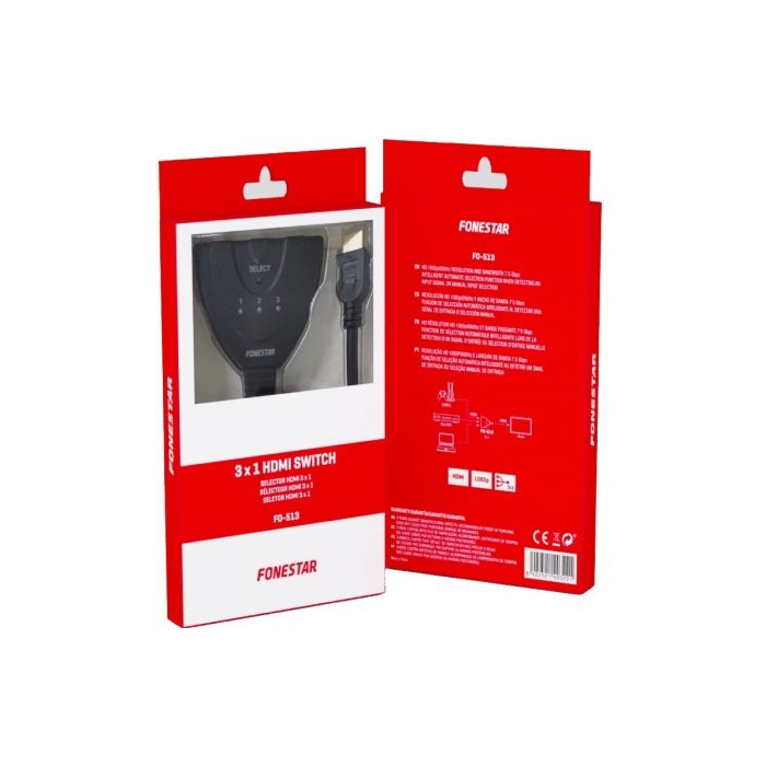 Splitter HDMI 3 en 1 Fonestar FO-513/ 3xHDMI 2 Splitter HDMI 3 en 1 Fonestar FO-513/ 3xHDMI 2