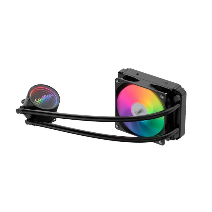Coolbox Infinite Liquid Kit Refrigeración Líquida CPU ARGB Efecto Espejo Silencioso 120mm Intel/AMD TDP 180W Negro