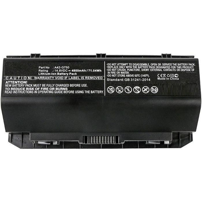 CoreParts Laptop Battery for Asus 66.00Wh Li-ion 15V 4400mAh Black, G750, G750J, G750JH, G750JM, G750JS, G750JW, G750JX, G750JZ, ROG G750, RO