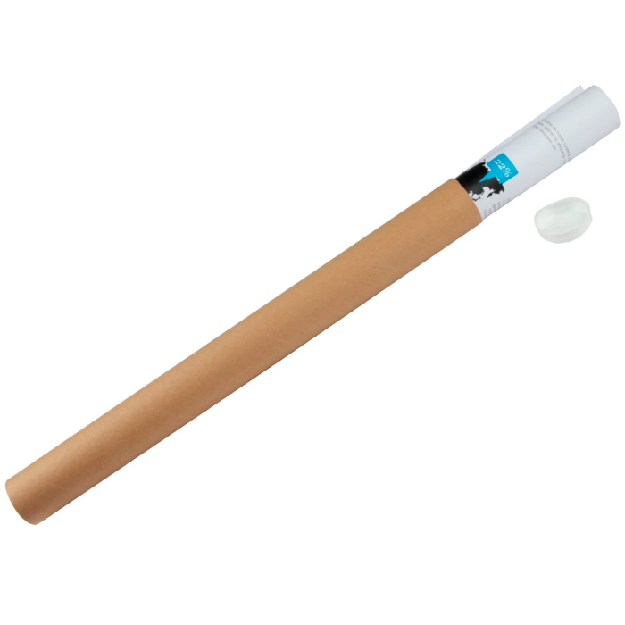 Q-connect Tubo Portadocumentos Cartón Reciclado 40x430 mm con Tapas de Plástico 4