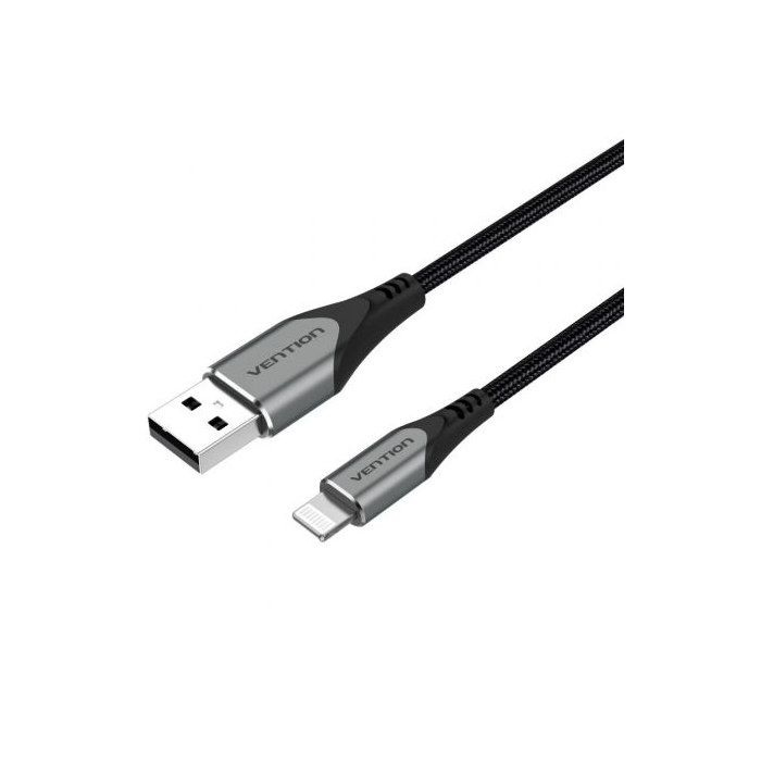 Cable USB 2.0 Lightning Vention LABHG/ USB Macho - Lightning Macho/ 1.5m/ Gris 0 Cable USB 2.0 Lightning Vention LABHG/ USB Macho - Lightning Macho/ 1.5m/ Gris 0