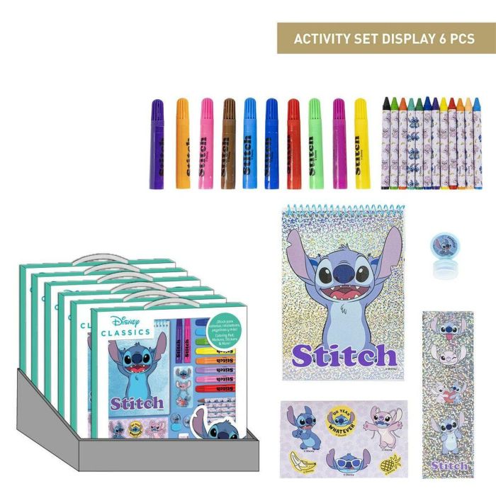 Set papeleria coloreable Stitch Disney 11 Set papeleria coloreable Stitch Disney 11