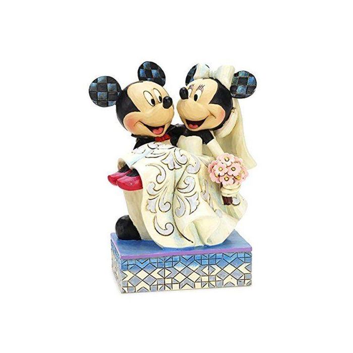 Enesco Figura Disney Mickey & Minnie de Resina de Piedra, 16 cm