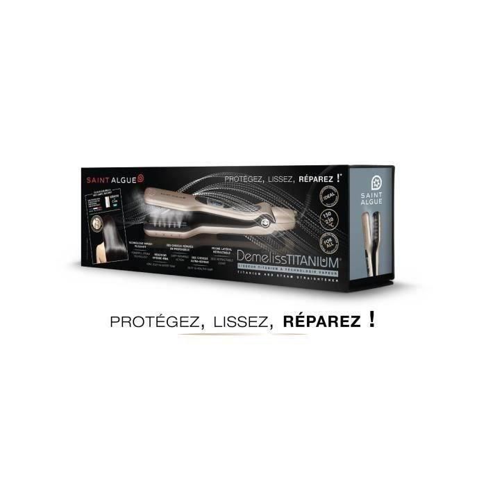 Saint Algue SAI3666085200628 Plancha de Pelo a Vapor Demeliss Titanio con Suero Protector - Kit Forever Care Box 5