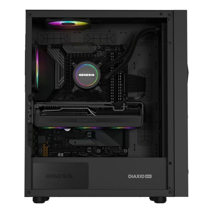 GENESIS NLG-2321 Kit de Refrigeración Líquida para Ordenador, Carcasa PC, Negro, 3 Ventiladores, Iluminación LED RGB 5