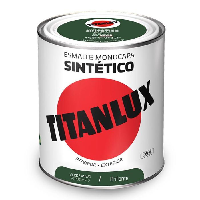 Esmalte sintético monocapa verde mayo brillante 750 ml titanlux 5808982