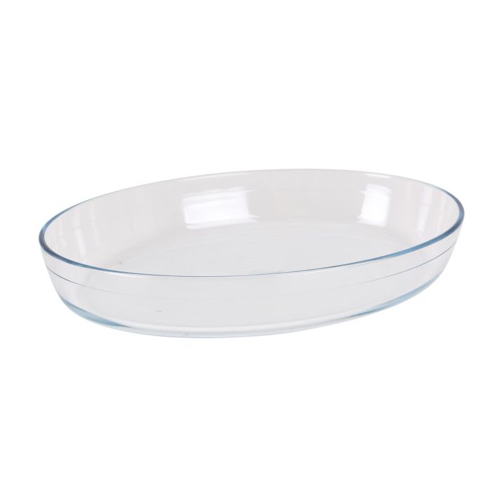 Fuente de vidrio oval Quttin 39x27 cm (4 Unidades) 1 Fuente de vidrio oval Quttin 39x27 cm (4 Unidades) 1