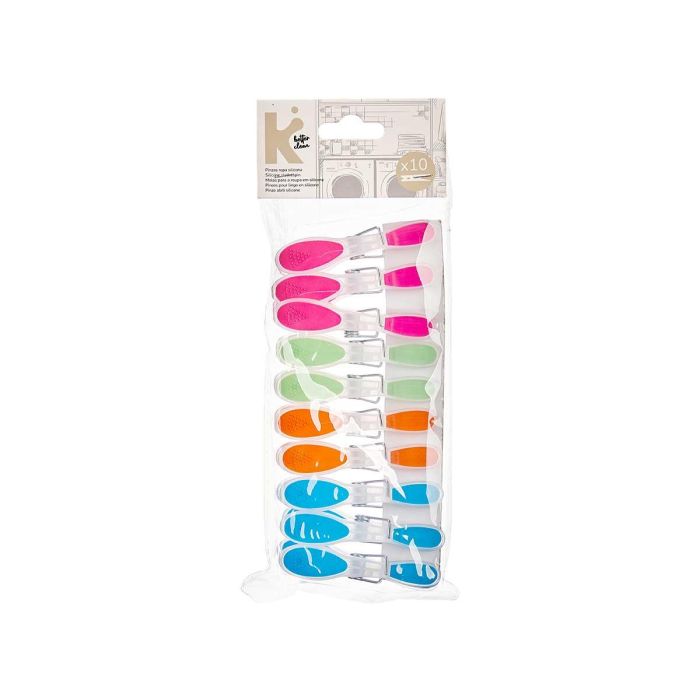 Set 10 Pinzas Silicona Arte Regal 8x24x4 cm - Azul, Naranja, Rosa, Verde (24 Unidades) 2 Set 10 Pinzas Silicona Arte Regal 8x24x4 cm - Azul, Naranja, Rosa, Verde (24 Unidades) 2