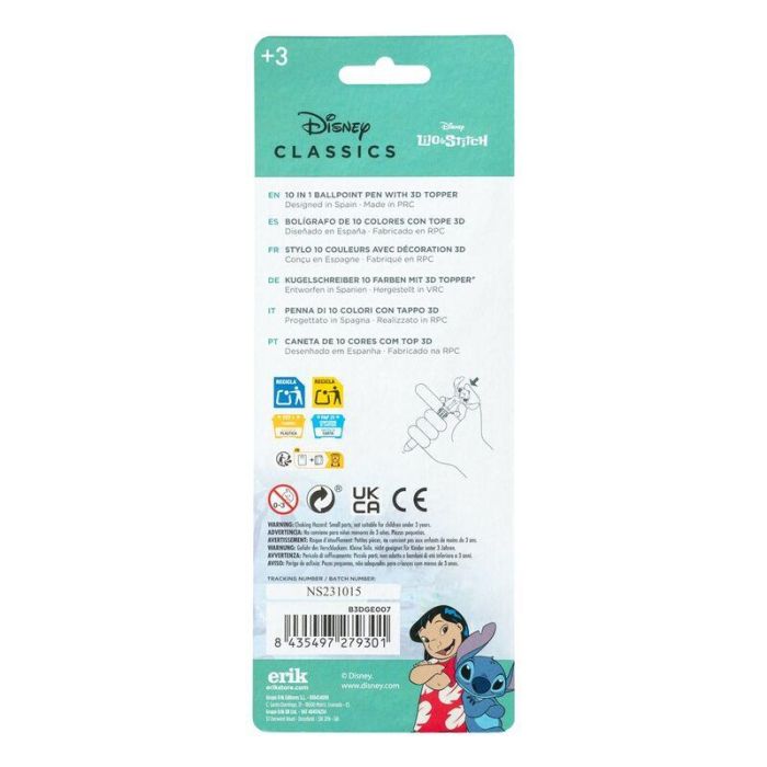 Boligrafo 3D 10 colores Stitch Disney 1 Boligrafo 3D 10 colores Stitch Disney 1
