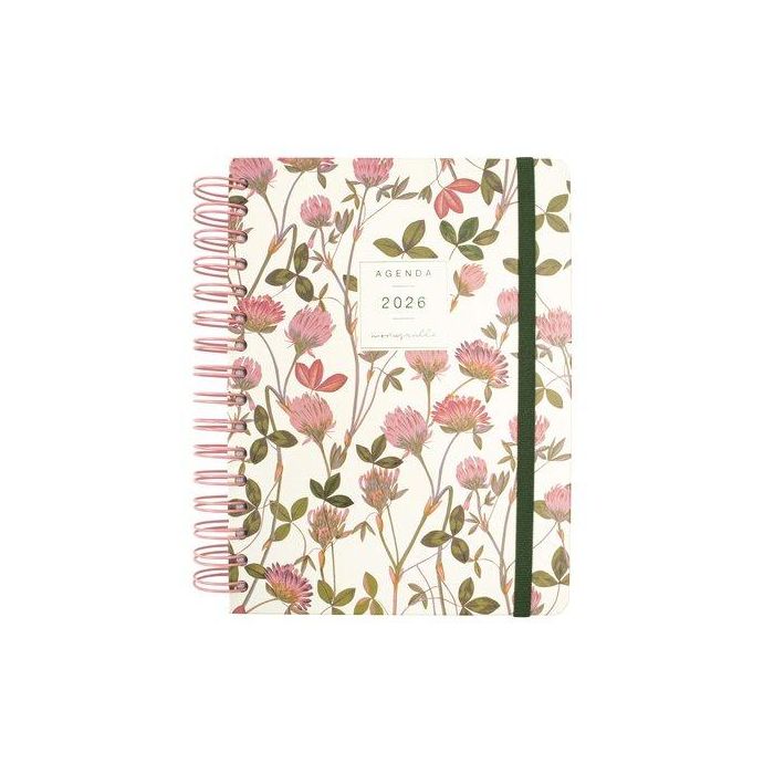 Agenda Anual (2026) Finocam Moniquilla Wire-O Tapa Extra Con Goma E10 155X212 D/P Amapola