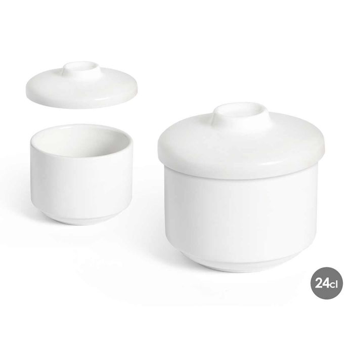 Azucarero Porcelana Blanca 240Ml Vessia 9X7CM (72 Unidades) Azucarero Porcelana Blanca 240Ml Vessia 9X7CM (72 Unidades)