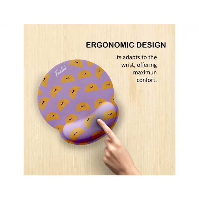 Wondee Alfombrilla de ratón ergonómica con reposamuñecas de gel 250x230 mm 2