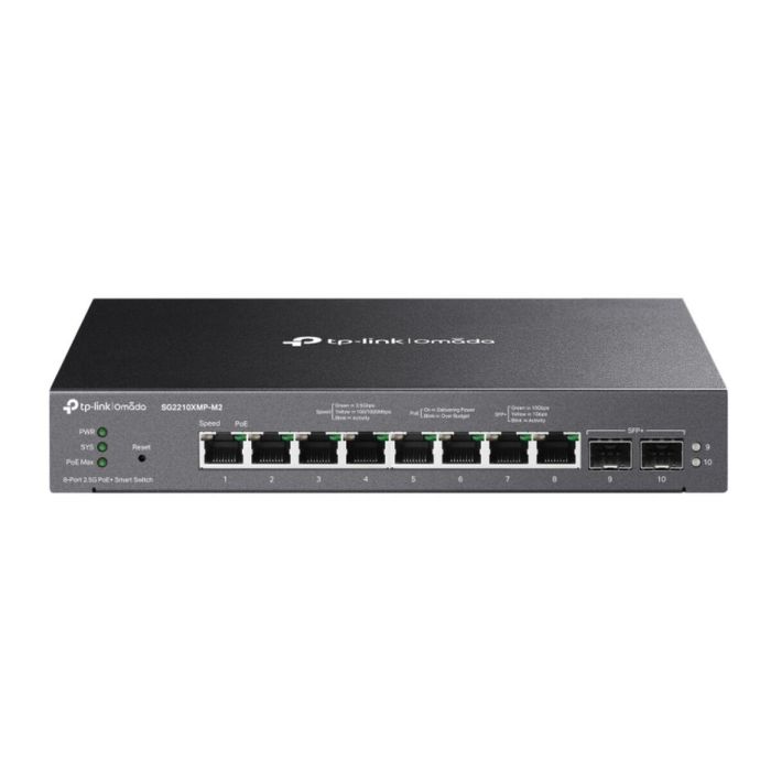 TP-Link SG2210XMP-M2 Switch Gestionado L2/L2+ 8 Puertos 2.5G Ethernet PoE Montaje en Pared/Escritorio Negro 0 TP-Link SG2210XMP-M2 Switch Gestionado L2/L2+ 8 Puertos 2.5G Ethernet PoE Montaje en Pared/Escritorio Negro 0