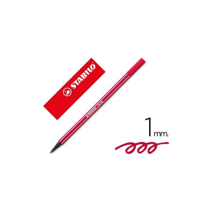 Stabilo Rotulador Pen 68 Rojo Oscuro Caja 10 Ud