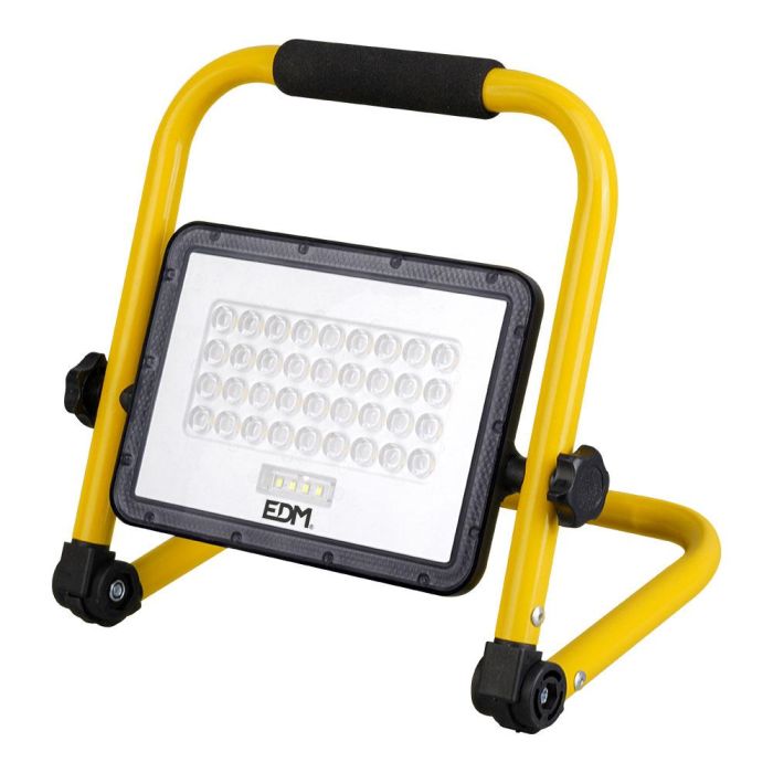 Edm Foco solar de trabajo + panel solar 50W, 4000 lm, luz fría 6400K, IP65, 36 LEDs, 3 modos, batería 5000mAh 2 Edm Foco solar de trabajo + panel solar 50W, 4000 lm, luz fría 6400K, IP65, 36 LEDs, 3 modos, batería 5000mAh 2