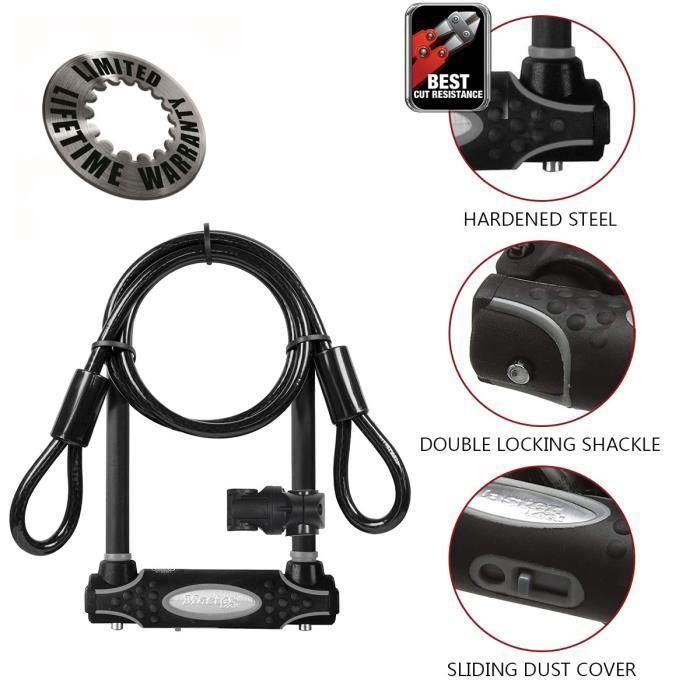 Cerradura MASTER LOCK U con Cable - Llave 2 Cerradura MASTER LOCK U con Cable - Llave 2