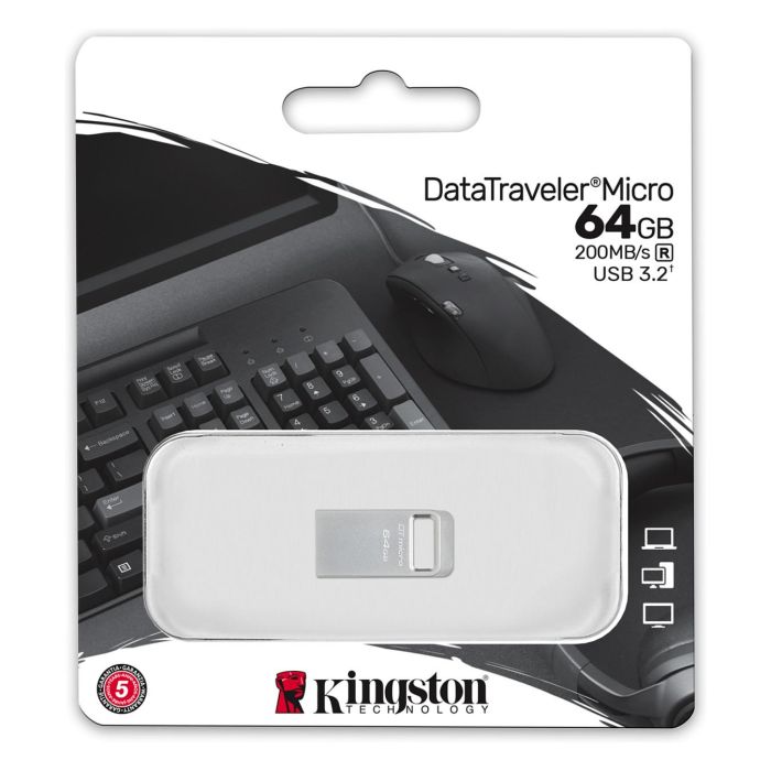 Kingston DTMC3G2/64GB Pendrive USB 3.2 Gen 1 de 64GB, Velocidad de Lectura 200MB/s Kingston DTMC3G2/64GB Pendrive USB 3.2 Gen 1 de 64GB, Velocidad de Lectura 200MB/s