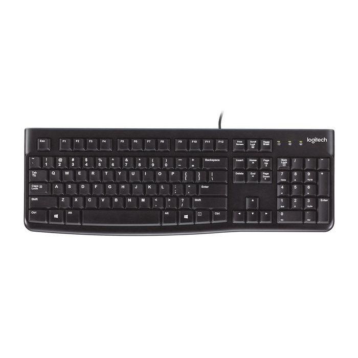 Logitech K120 Teclado para Negocio USB, Resistente a Derrames, Teclas Silenciosas de Perfil Bajo, Teclado Numérico Plug & Play 0 Logitech K120 Teclado para Negocio USB, Resistente a Derrames, Teclas Silenciosas de Perfil Bajo, Teclado Numérico Plug & Play 0