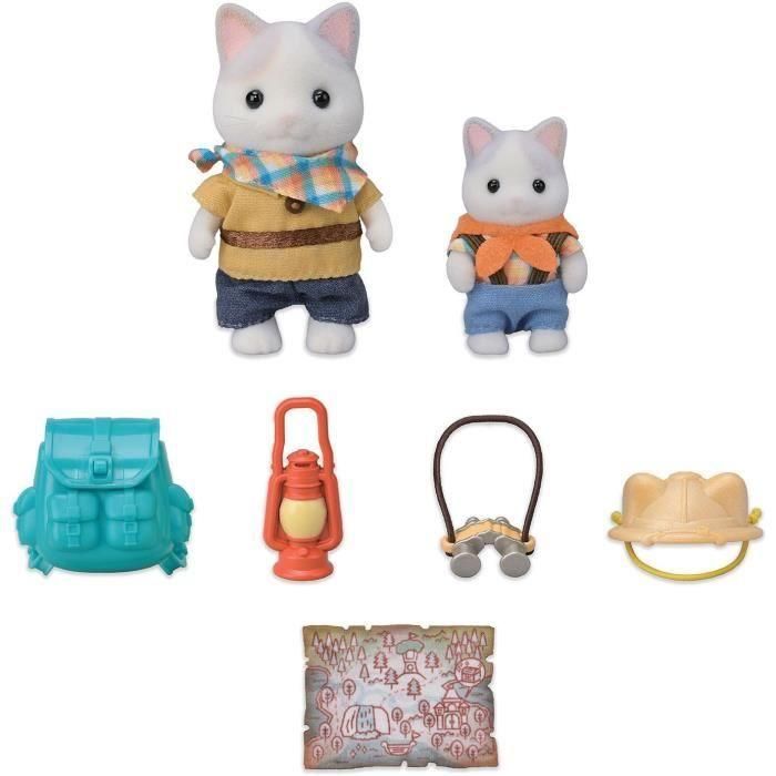 Sylvanian Families SYL5054131057636 Figuras Articuladas Hijo y Bebé Gato Latte Aventura en el Bosque Secreto 1