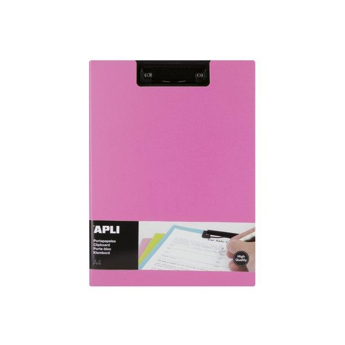 Carpeta Con Pinza Portablocs Apli Pp Foam A4 Rosa