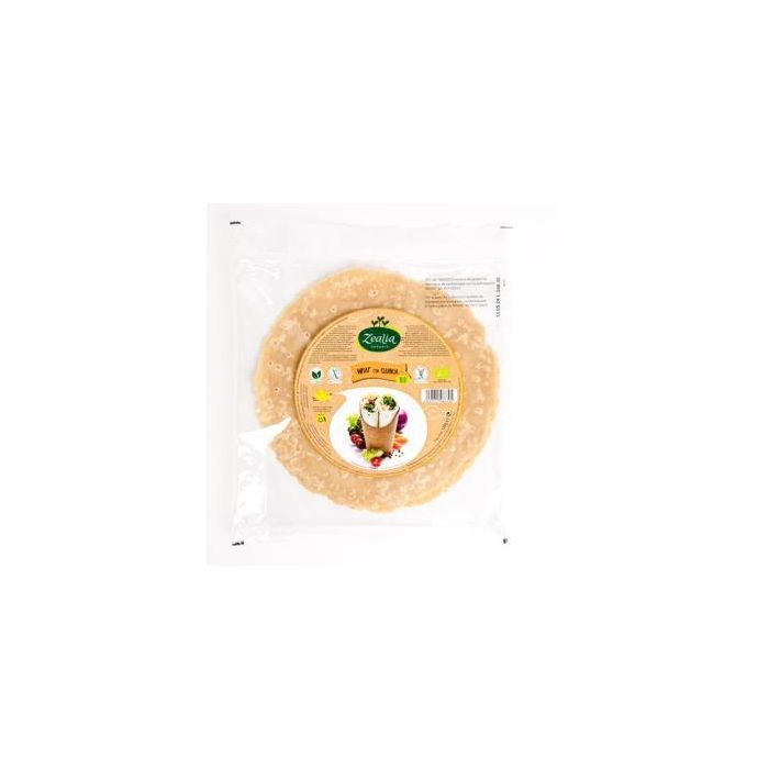 ZEALIA Wrap de Quinoa Bio sin Gluten Vegano 120g, ideal para dietas especiales y alimentación saludable