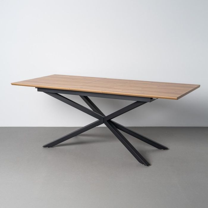Mesa Extensible Natural Dm-Metal Salón 160 X 90 X 76 cm