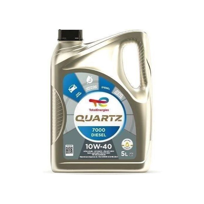 Aceite Motor Total 5L Cuarzo 7000 Diesel 10W40 Aceite Motor Total 5L Cuarzo 7000 Diesel 10W40