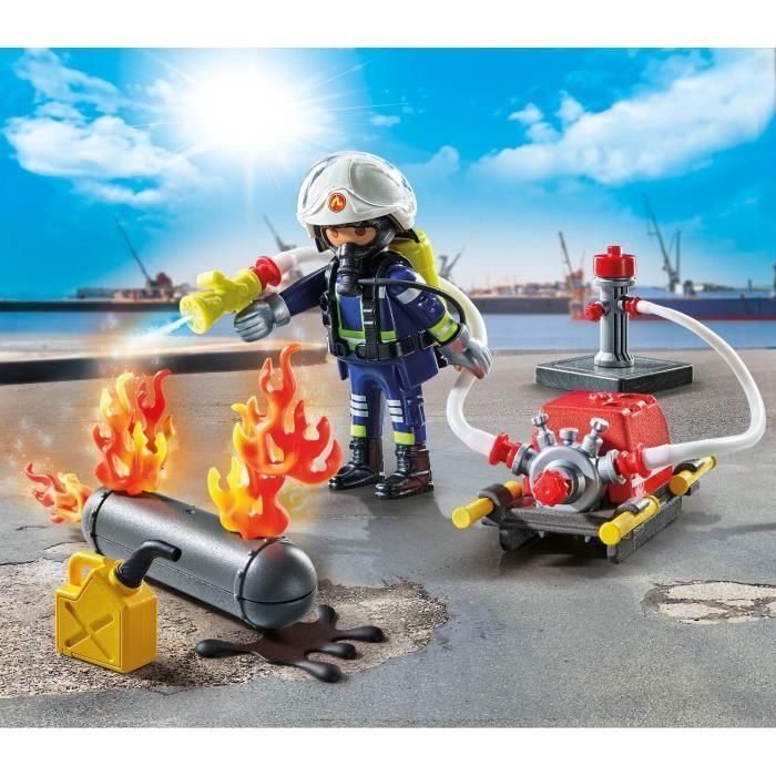 Playmobil - Bombero Con Bomba De 1 Playmobil - Bombero Con Bomba De 1