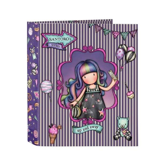 Carpeta de anillas Gorjuss Up and away Morado A4 27 x 33 x 6 cm Carpeta de anillas Gorjuss Up and away Morado A4 27 x 33 x 6 cm