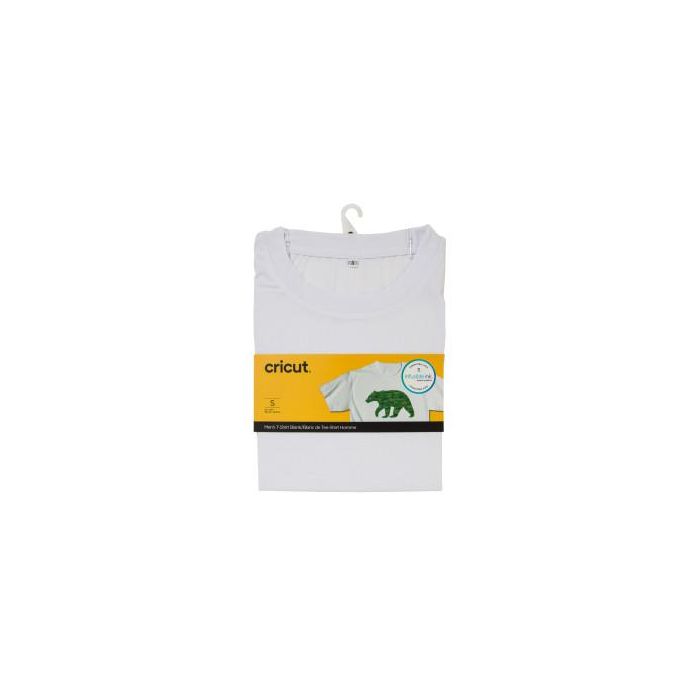 Cricut 2007900 Camiseta Masculina Blanca de Cuello Redondo