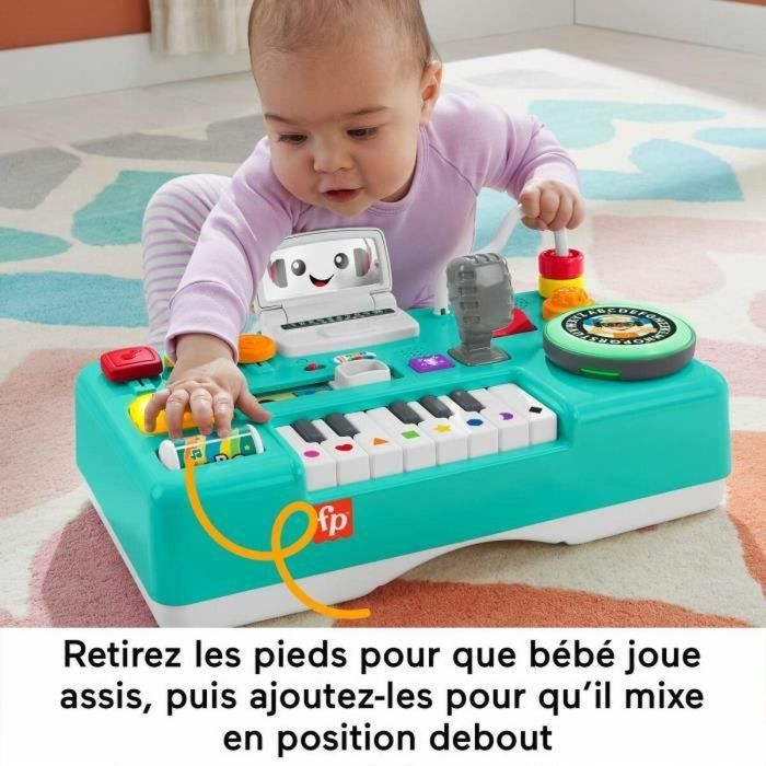 Fisher-Price HRB64 Mesa de Actividades Mi DJ Musical Interactiva, Juguete Ríe y Disfruta para Bebés y Niños Pequeños 5