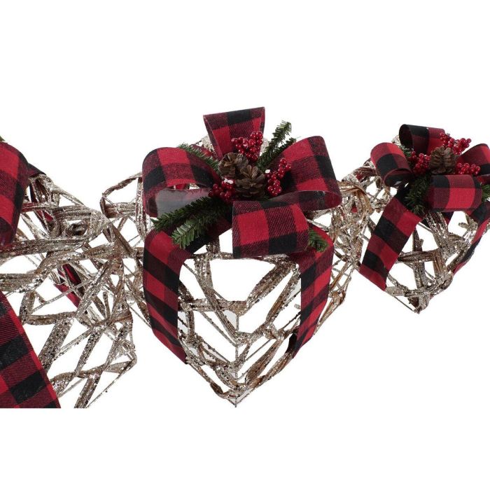 Regalo Navidad Alpina DKD Home Decor Natural Rojo 25 x 30 x 25 cm Set de 3 3 Regalo Navidad Alpina DKD Home Decor Natural Rojo 25 x 30 x 25 cm Set de 3 3