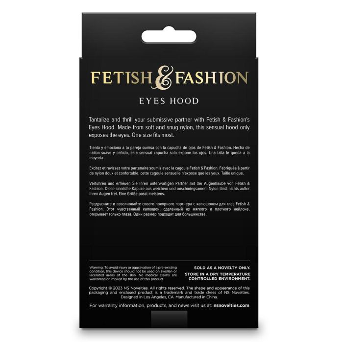 Máscara NS Novelties Fetish & Fashion Negro 3 Máscara NS Novelties Fetish & Fashion Negro 3