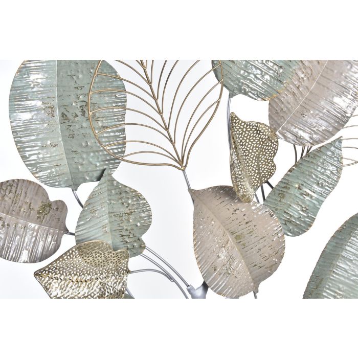 DKD Home Decor Decoración Pared Shabby Hojas Metal Verde Plateado Dorado 102 x 108.6 x 7 cm 2 DKD Home Decor Decoración Pared Shabby Hojas Metal Verde Plateado Dorado 102 x 108.6 x 7 cm 2