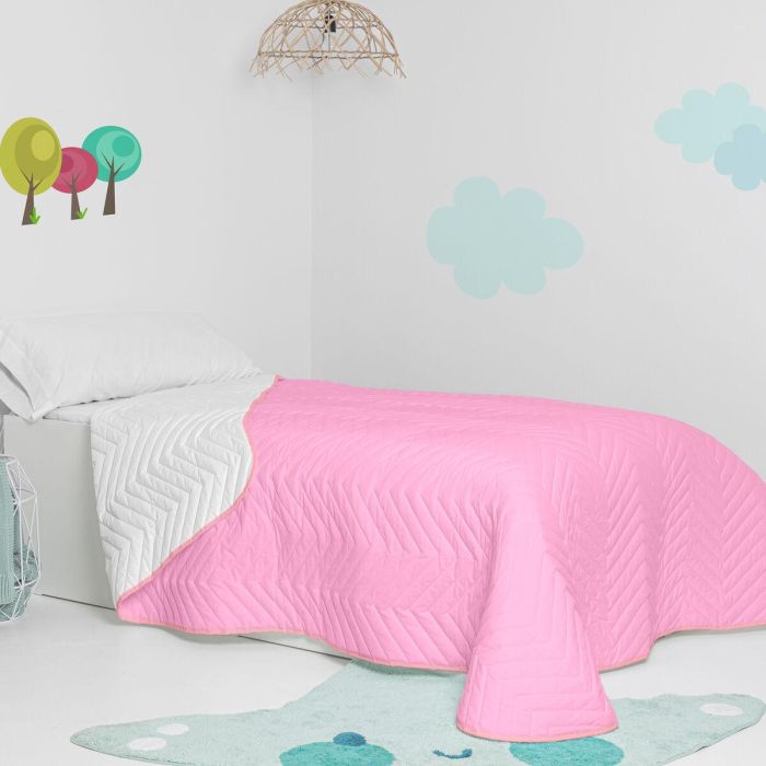 Colcha HappyFriday Basic Kids Arista Rosa 200 x 260 cm 5