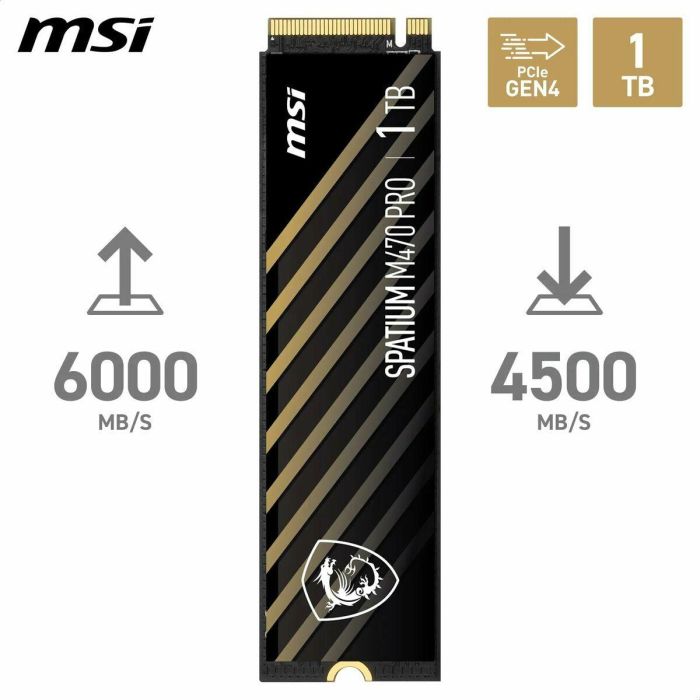MSI Spatium M470 PRO 1TB PCIe 4.0 NVMe M.2 SSD 3D NAND - Lectura 6000MB/s, Escritura 5000MB/s 17
