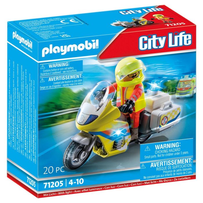 Playmobil 71205 Moto de Emergencias City Life con Luz Intermitente y Accesorios Médicos, para niños +4 años 0 Playmobil 71205 Moto de Emergencias City Life con Luz Intermitente y Accesorios Médicos, para niños +4 años 0