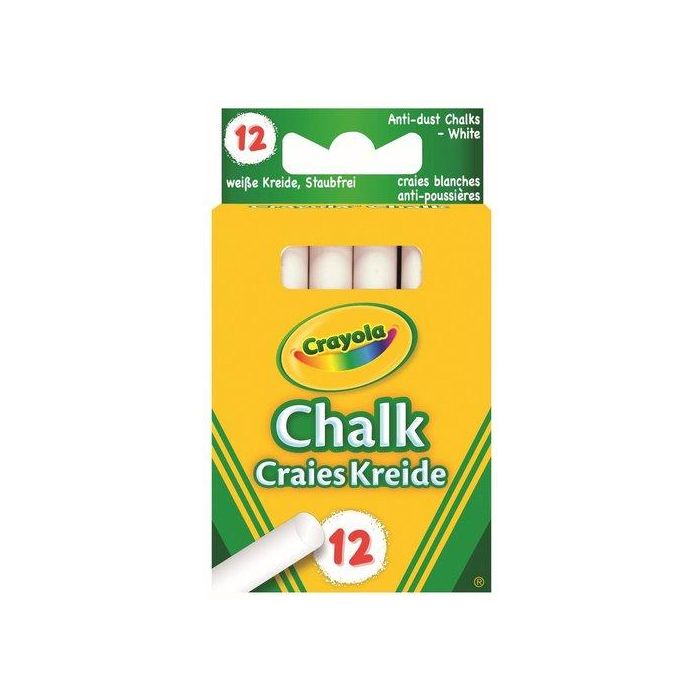 Tizas Crayola Blanca Caja De 12