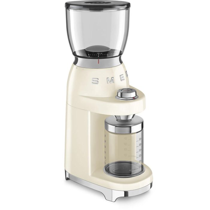 Smeg CGF11CREU Molinillo de Café 50s Style con Fresa Cónica Ajustable 350g, Color Crema 3