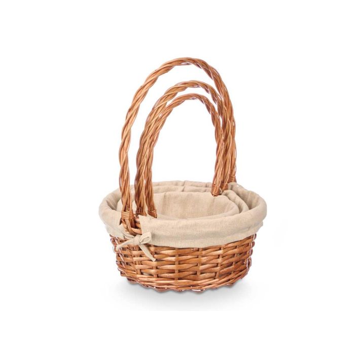 Set 3 Cestas Mimbre Redondas Kipit 32X40CM (8 Unidades) 2 Set 3 Cestas Mimbre Redondas Kipit 32X40CM (8 Unidades) 2