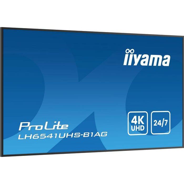 iiyama 65" 4K UHD IPS 3840x2160 25% Haze Monitor para Uso Profesional 24/7 Landscape y Portrait con Media Player USB 5