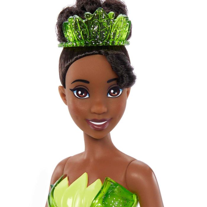 Mattel Hlw04 Muñeca Disney Princesa Tiana, inspirada en 'Tiana y el sapo', articulada, con ropa y accesorios (tiara y zapatos) 2