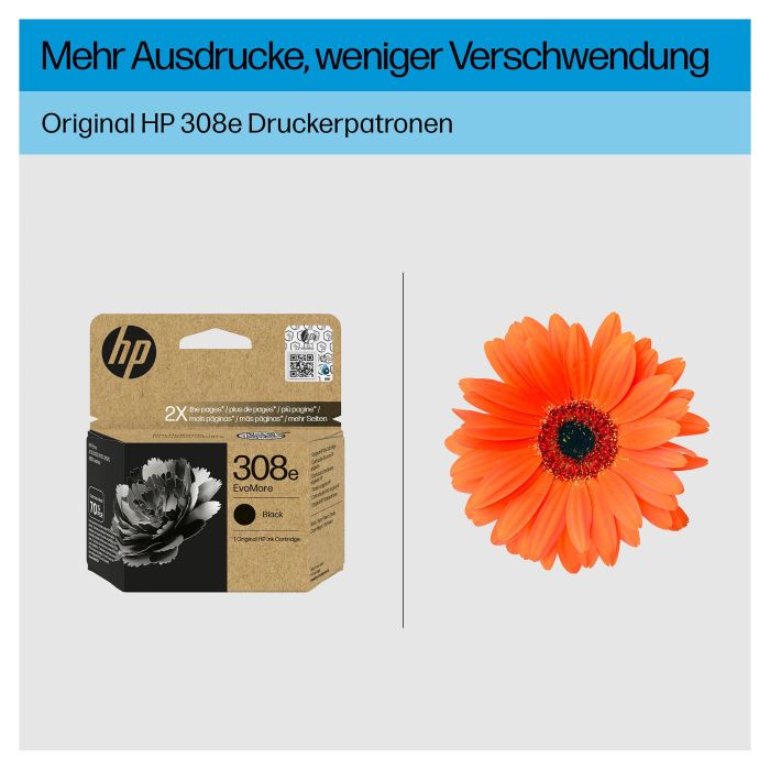 HP 308E Alta Capacidad Tinta Negra para Envy Series 6110, 6120, 6130, 6520, 6530 4