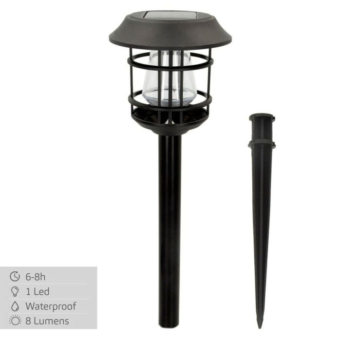 Set de estacas solares de jardín Aktive 2 Piezas Acero Inoxidable Plástico 13 x 55 x 13 cm (4 Unidades) 2 Set de estacas solares de jardín Aktive 2 Piezas Acero Inoxidable Plástico 13 x 55 x 13 cm (4 Unidades) 2