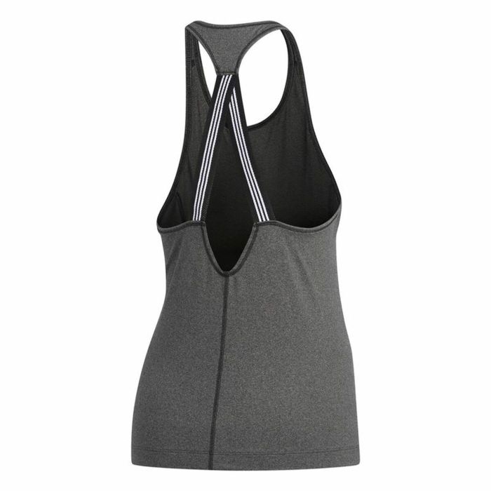 Camiseta para Mujer sin Mangas Adidas 3 Stripes Tank Gris oscuro XS 6