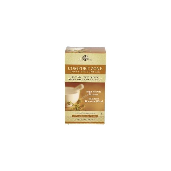 SOLGAR Confort Zone Digestive Complex 90 Cápsulas Vegetales para Protección y Salud Digestiva