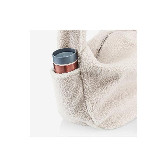 Reisenthel Moonbag Bolso Grande Blanco Teddy Sand, 24 L, Poliéster, 48 x 14 x 33 cm