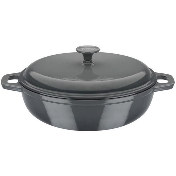 GSW GSW4005643716321 Cacerola hierro fundido macizo GREY SHADOW redonda 30 cm inducción gris