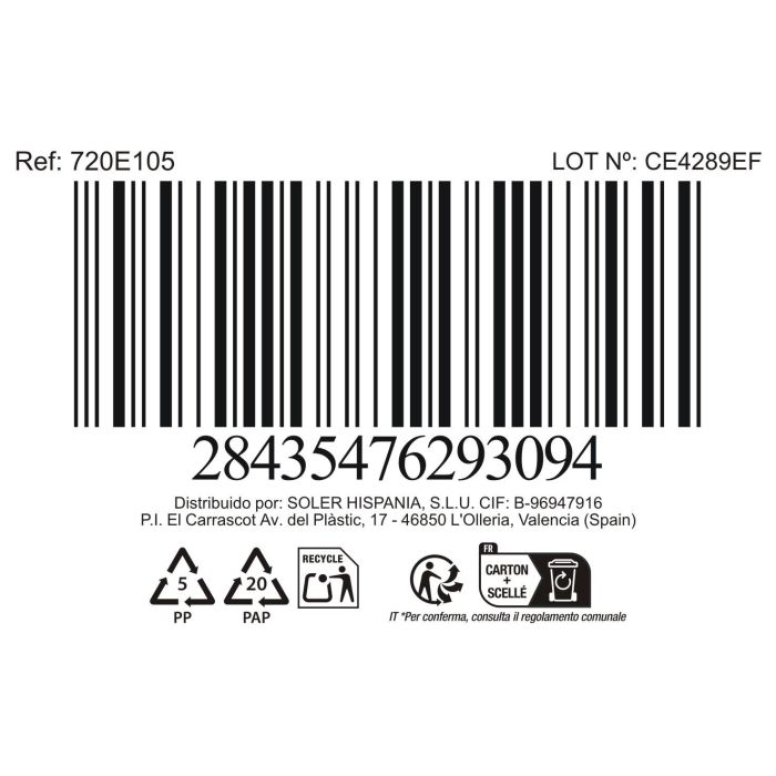 La Mediterranea Bandeja Redonda 26.5 x 2.6 cm Scratch Blue (8 Unidades) 2