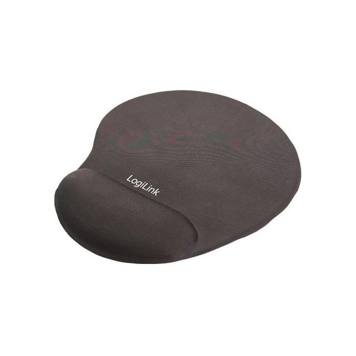 LogiLink Mauspad mit Silikongel Handballenauflage Schwarz